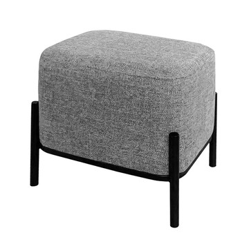 【Hampton 漢汀堡】維克布面小方凳-多色可選石頭灰