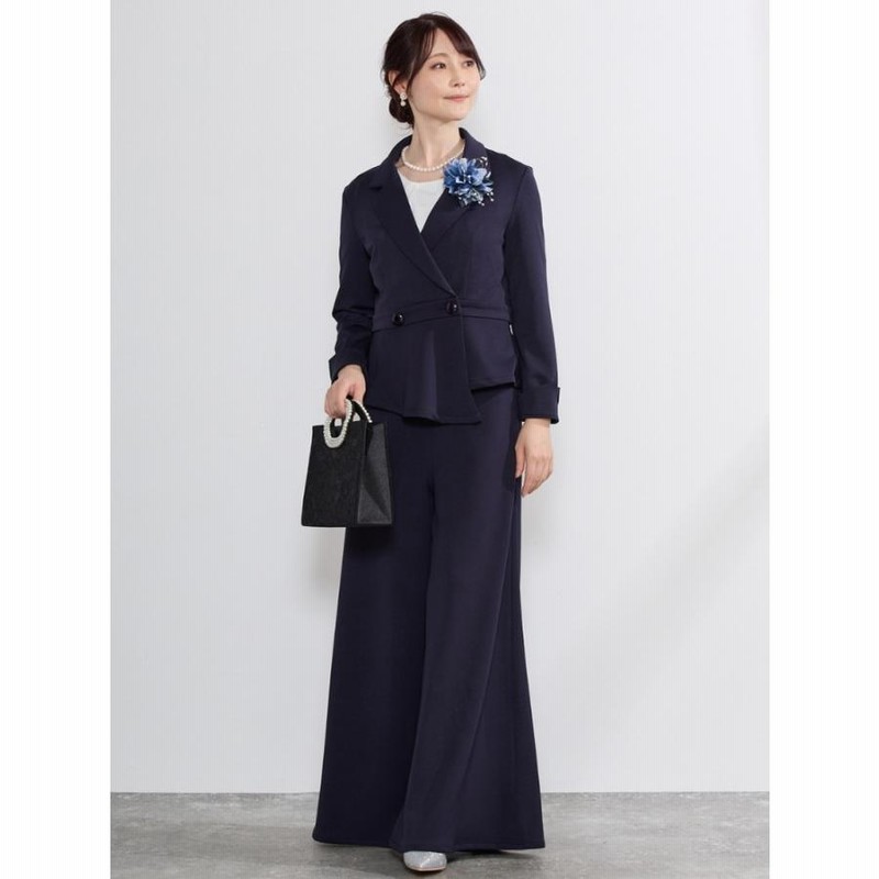 2点上下セット レディース スーツ ワイドパンツ セレモニー ママ母