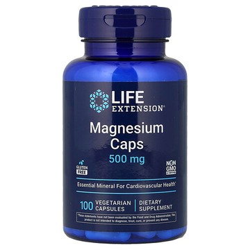 Life Extension, 鎂膠囊，500 毫克，100 粒素食膠囊