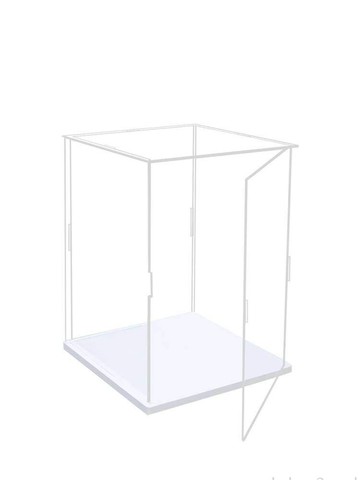 動漫週邊扭蛋人偶防塵收納罩箱手辦積木娃娃開門款加厚模型展示盒