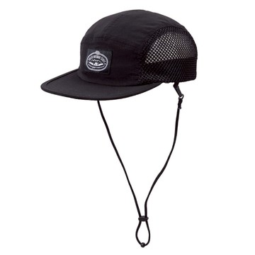 日本限定 POLER KIDS 2WAY DRAW CORD CAP 童帽-風格戶外兩用網帽 / 五片帽附束繩 / 黑色