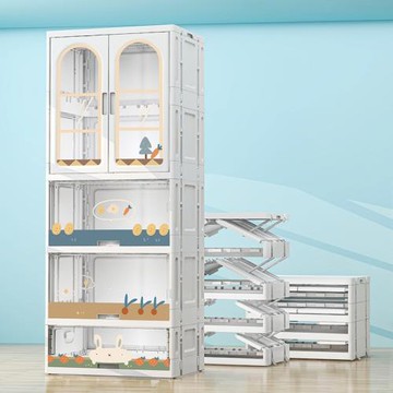 也雅免安裝收納柜子臥室寶寶衣柜兒童衣服儲物可折疊嬰兒家用衣櫥