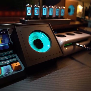 {可刷卡 打統編}磁流體音樂節奏燈桌面氛圍電競桌搭擺件毒液音響創意女神節禮物酷