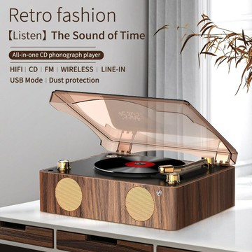 CD機 音響CD機 家用CD播放機 新款復古CD播放機音樂音箱音響光碟便攜式生日禮物CD機