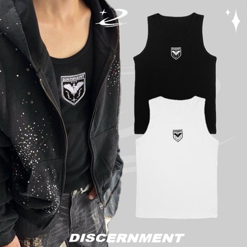 ☆LimeLight☆ DISCERNMENT 男 DCM 隊徽 刺繡 螺紋背心 緊繃 針織 親膚 老鷹 DCM-T02