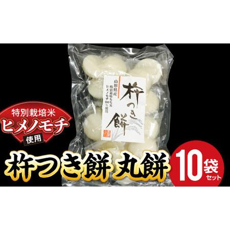 ふるさと納税 774-1 特別栽培米ヒメノモチ 杵つき餅 丸餅10袋セット 山形県南陽市