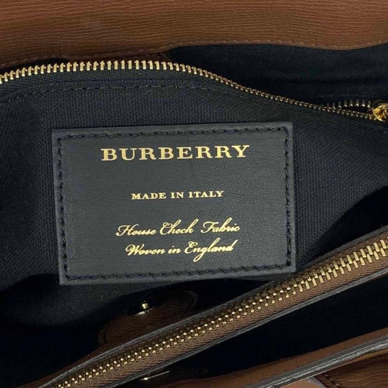 BURBERRY LONDON バーバリーロンドン 2WAYバッグ 良好 ブラウン レザー ハウスチェック レディース バナートート ショルダー bag  鞄 | LINEブランドカタログ