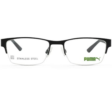 PUMA l 個性犀利長方半框眼鏡 基礎黑