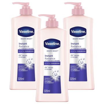 Vaseline 凡士林 瞬效透亮修護潤膚露 320ml 身體乳 保濕 亮白  3件