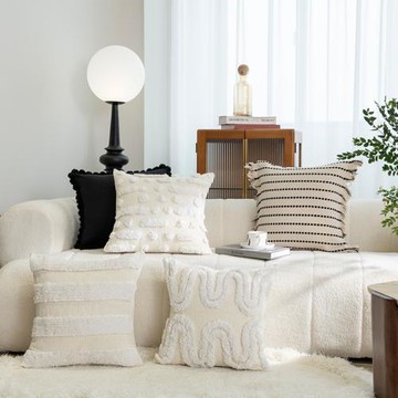 奶油風抱枕套北歐風輕奢高級感沙發靠墊靠枕套沙發抱枕套批發