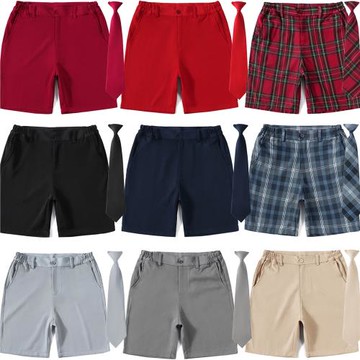 純色格子短褲男女夏季大碼褲衩子休閑運動沙灘五分褲百搭休閑短褲