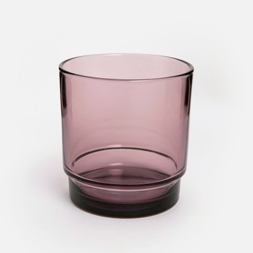 伊登可堆疊玻璃水杯280mL 圓型紫色