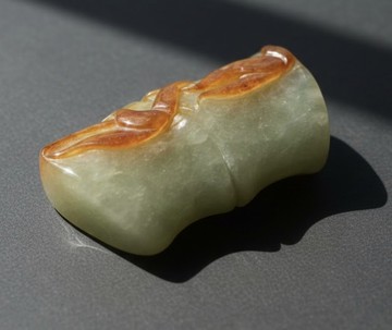 飄紅翡翡翠巧雕節節高升 | 天然緬甸玉翡翠A貨 | 送禮