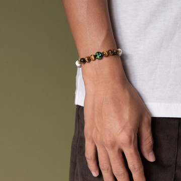 8MM Zigzag手環- 日本沖繩螢石