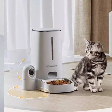 西屋寵物自動喂食器貓碗可視版投食機定時定量視頻監控