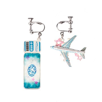 【Palnart Poc 官方正品】EA190 飛行 飛機 機票 耳夾 フライトイヤリング Flight