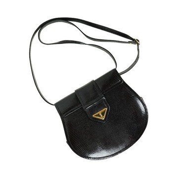 YVES SAINT LAURENT 蜥蜴皮肩背包 - 01186