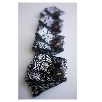 銀黑織帶馬尾勾 | ポニーフック | pony hook