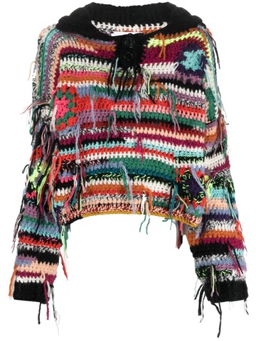 CAVIA - chunky-knit cropped jumper - women - Fabric - S - Black