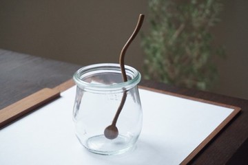 弧形木質攪拌器，柚木