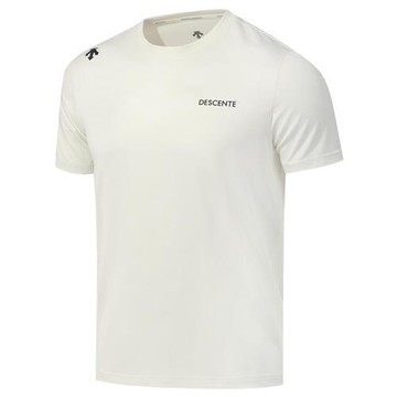 Descente 迪桑特 短袖上衣 男裝 排汗 象牙白【運動世界】SQ321RTS79-IVRY