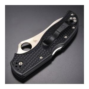 Spyderco 折りたたみナイフ ストレッチ2 ブラック VG-10 スパイダルコ ロックバック式 折り畳みナイフ フォルダー