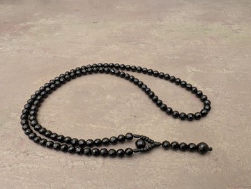 天然黑碧璽念珠项链共108颗佛珠适用于佛教咒语瑜伽冥想和