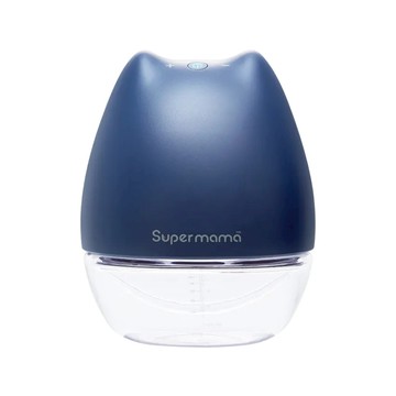 Supermama 超級媽媽 Air Plus 單邊電動吸乳器 9段式吸力設計 雙模式吸乳頻率 穿戴式無線束縛 4種模式 內含24mm&27mm矽膠罩  1個  深藍色