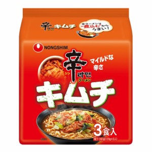 農心ジャパン 辛ラーメン キムチ 袋麺 3食入 辛麺 即席 手軽 袋タイプ 旨辛 辛いラーメン 太麺