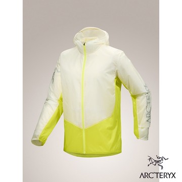 【Arcteryx 始祖鳥官方直營】男 Norvan 風衣外套 絹絲白/喜悅黃