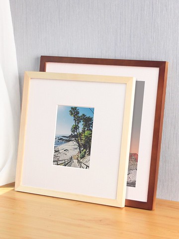 實木正方形掛墻裝裱畫框7寸16 20 24寸書法相框50厘米簡約定制