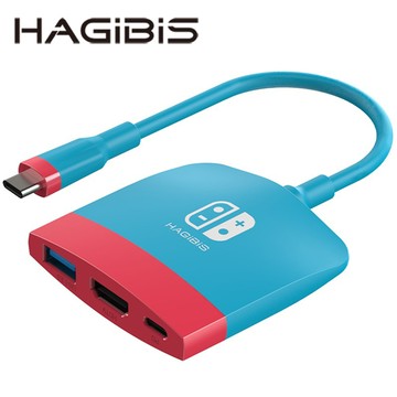HAGiBiSswitch擴充器hdmi+USB3.0+PD供電(SWC01)
