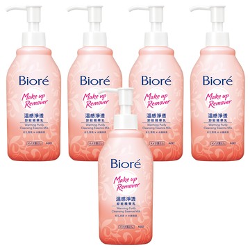 Biore 蜜妮 台灣公司貨 溫感淨透卸粧精華乳  200ml  5瓶