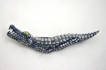 Pinkoi 代購 - 游泳鱷魚胸針