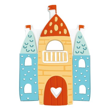 US baby 優生 咀嚼訓練咬咬玩具 食品級矽膠 耐高溫可消毒  單品  童話城堡 淡黃色  1個