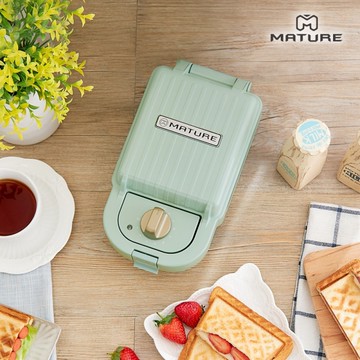 MATURE美萃 熱壓三明治鬆餅機-薄荷綠 CY-1622