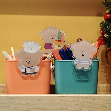 🇰🇷韓國KKOBA 現貨 Moominzy 壓克力夾 狗狗款 貴賓狗 紅貴賓 證件夾 PP夾 辦公小物