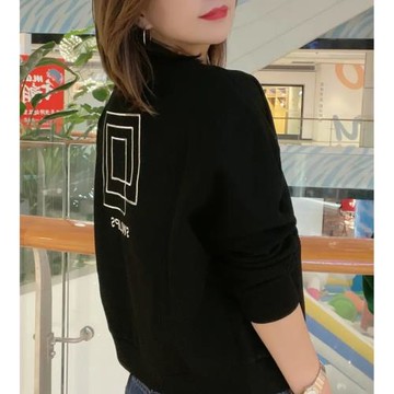 2025春秋新款設計感印花長袖短外套女寬松顯瘦百搭棒球服夾克開衫