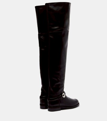Coperni Logo leather over-the-knee boots