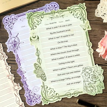 【復古練字】英文書法紙 練字紙 四線格紙 單詞紙 書寫紙 作品紙 硬筆專用 高克重米黃道林紙 學生臨摹作品創作