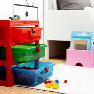 Room Copenhagen 樂高 LEGO® 玩具收納三層架(多色可選) - 深灰色