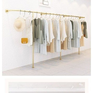 女裝店鋪 服裝店 展示架 上墻 壁掛式 組閤 衣架 簡約 側正掛 桿 掛衣服 架子 07M4