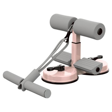 YUNMI 多功能仰臥起坐輔助器/雙吸盤健腹器/腳蹬拉力器/平板撐輔助器/捲腹器 核心訓練 居家訓練器材  馬卡灰  單一商品