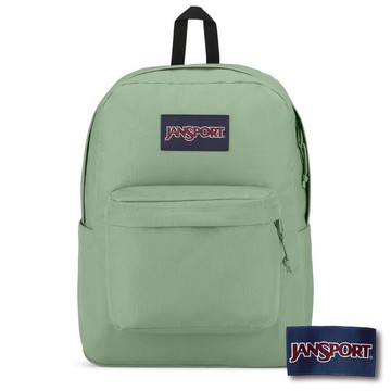 JANSPORT -SUPERBREAK PLUS 校園系列後背包 -淺霧綠（JS0A4QUE）