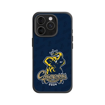 iPhone 16 Pro SolidX 黑 - 職棒-中信兄弟 Brothers - 2024總冠軍紀念款-王者之象(鋼鐵藍)