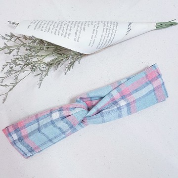 薄荷蛋糕 磨毛英倫風 交叉髮帶