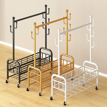 ??衣架落地陽臺移動晾衣架掛衣架室內臥室衣帽架家用簡易衣服架子