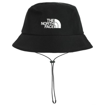 The North Face 【美國 】中性款 LOGO FUTURELIGHT BUCKET HAT 防水透氣遮陽登山健行圓盤帽(可調節帽帶)/5FXK-JK3 黑 N