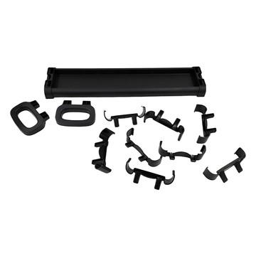 理享家 可調節碗盤瀝水收納架/碗架 9*8.2*40cm 黑色  8個  1個