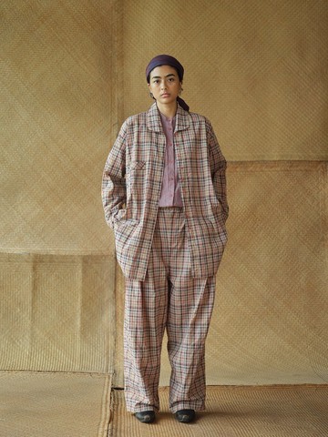 復古文青 / 植物染格子男裝襯衫 / 春夏休閒襯衣